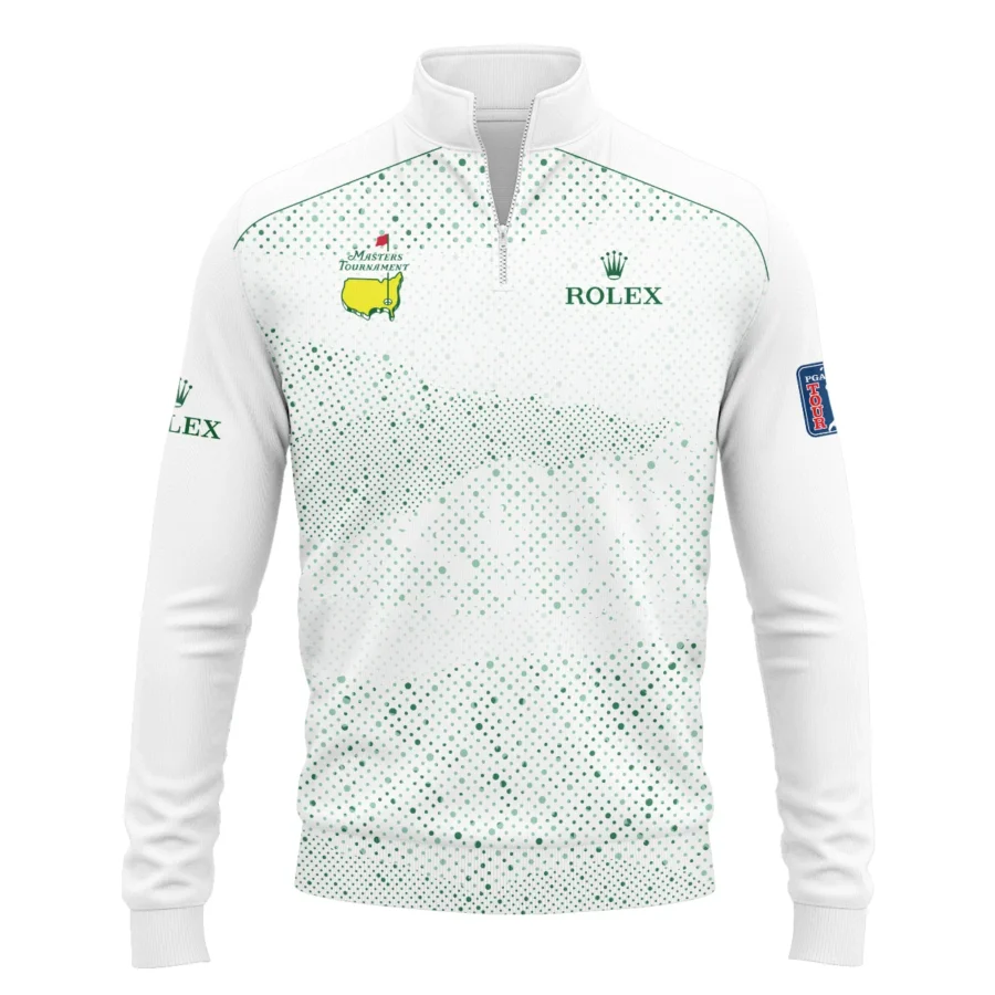 Golf Stye Classic White Mix Green Masters Tournament Rolex Quarter-Zip Jacket Style Classic Quarter-Zip Jacket