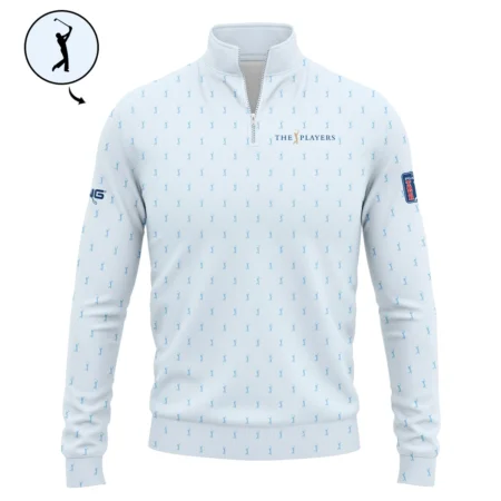 Golf Pattern Light Blue THE PLAYERS Championship Ping Quarter-Zip Jacket Style Classic Quarter-Zip Jacket