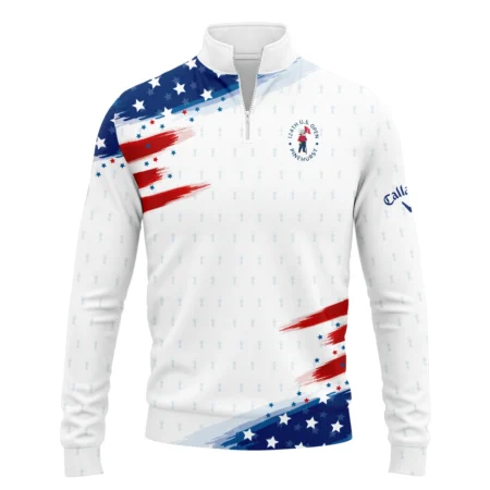 Golf Flag American 124th U.S. Open Pinehurst Callaway Quarter-Zip Jacket Style Classic Quarter-Zip Jacket