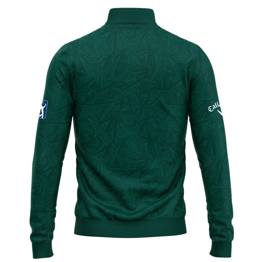 Stars Dark Green Abstract Sport Masters Tournament Callaway Quarter-Zip Jacket Style Classic Quarter-Zip Jacket