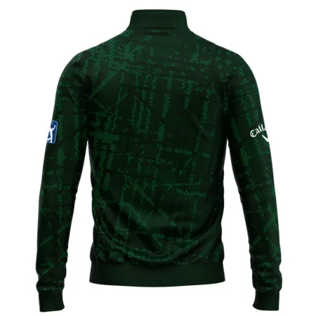 Masters Tournament Callaway Golf Pattern Halftone Green Quarter-Zip Jacket Style Classic Quarter-Zip Jacket