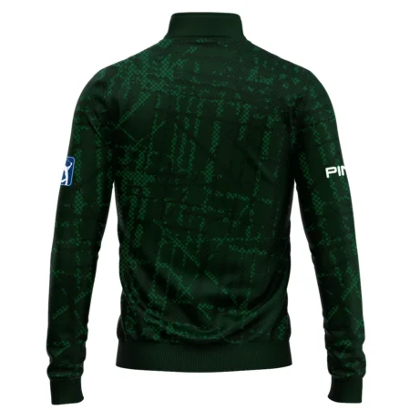 Masters Tournament Ping Golf Pattern Halftone Green Quarter-Zip Jacket Style Classic Quarter-Zip Jacket