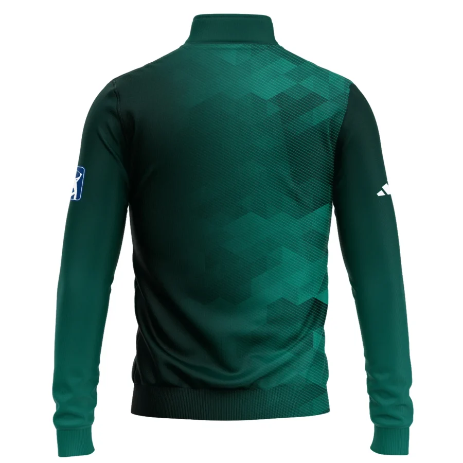 Adidas Golf Sport Dark Green Gradient Abstract Background Masters Tournament Quarter-Zip Jacket Style Classic Quarter-Zip Jacket