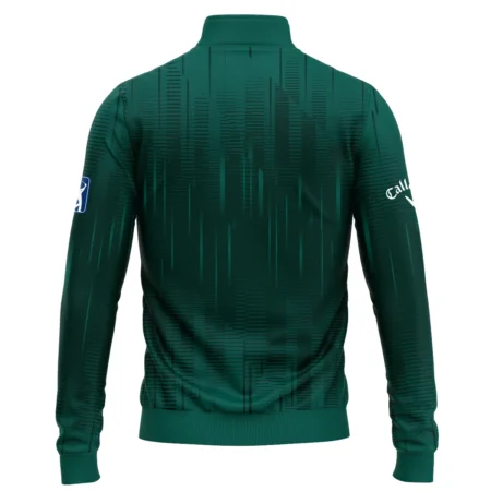 Masters Tournament Callaway Dark Green Gradient Stripes Pattern Quarter-Zip Jacket Style Classic Quarter-Zip Jacket