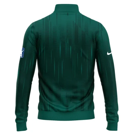 Masters Tournament Nike Dark Green Gradient Stripes Pattern Quarter-Zip Jacket Style Classic Quarter-Zip Jacket