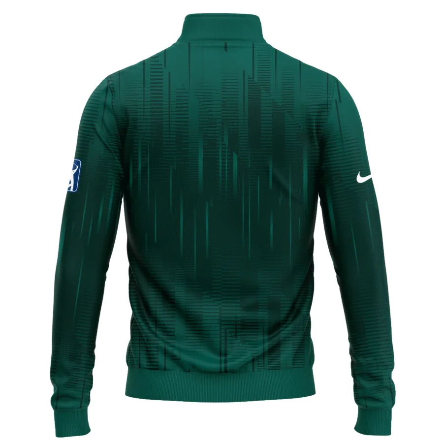 Masters Tournament Nike Dark Green Gradient Stripes Pattern Quarter-Zip Jacket Style Classic Quarter-Zip Jacket