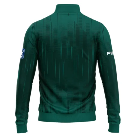 Masters Tournament Ping Dark Green Gradient Stripes Pattern Quarter-Zip Jacket Style Classic Quarter-Zip Jacket