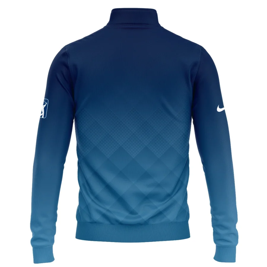 2024 PGA Championship Valhalla Nike Blue Gradient Abstract Stripes  Quarter-Zip Jacket Style Classic Quarter-Zip Jacket