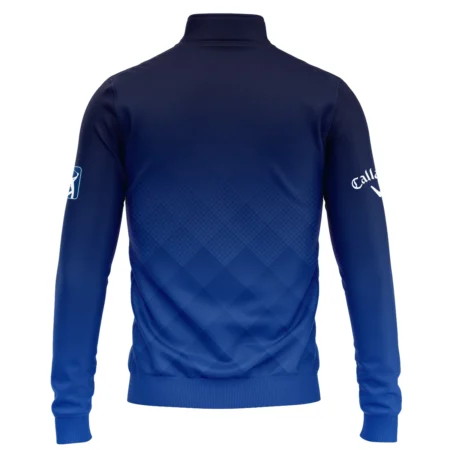 124th U.S. Open Pinehurst Callaway Dark Blue Gradient Stripes Pattern Quarter-Zip Jacket Style Classic Quarter-Zip Jacket