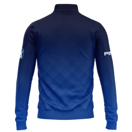 124th U.S. Open Pinehurst Ping Dark Blue Gradient Stripes Pattern Quarter-Zip Jacket Style Classic Quarter-Zip Jacket