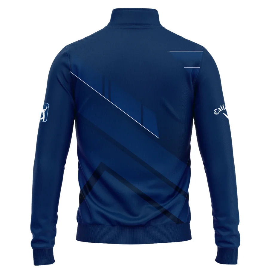 Callaway 124th U.S. Open Pinehurst Blue Gradient With White Straight Line Quarter-Zip Jacket Style Classic Quarter-Zip Jacket