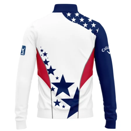 124th U.S. Open Pinehurst Callaway Stars US Flag White Blue Quarter-Zip Jacket Style Classic Quarter-Zip Jacket