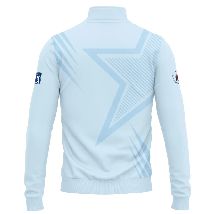 124th U.S. Open Pinehurst Golf Star Line Pattern Light Blue Callaway Quarter-Zip Jacket Style Classic Quarter-Zip Jacket