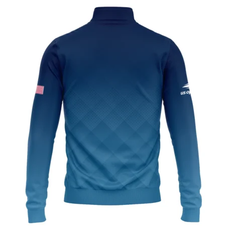 Nike Blue Abstract Background US Open Tennis Champions Quarter-Zip Jacket Style Classic Quarter-Zip Jacket