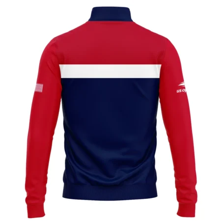 Lacoste Blue Red White Background US Open Tennis Champions Quarter-Zip Jacket Style Classic Quarter-Zip Jacket