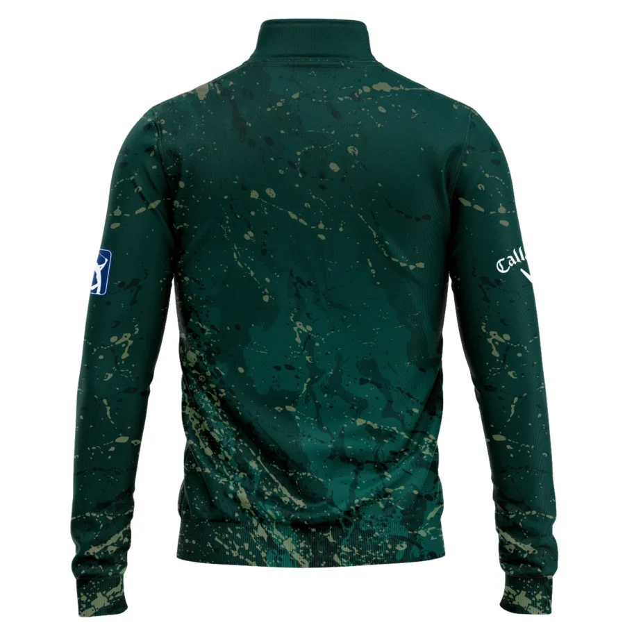 Old Cracked Texture With Gold Splash Paint Masters Tournament Callaway Quarter-Zip Jacket Style Classic Quarter-Zip Jacket