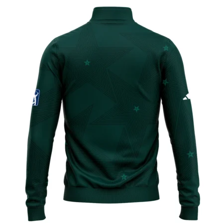 Golf Pattern Stars Dark Green Masters Tournament Adidas Quarter-Zip Jacket Style Classic Quarter-Zip Jacket