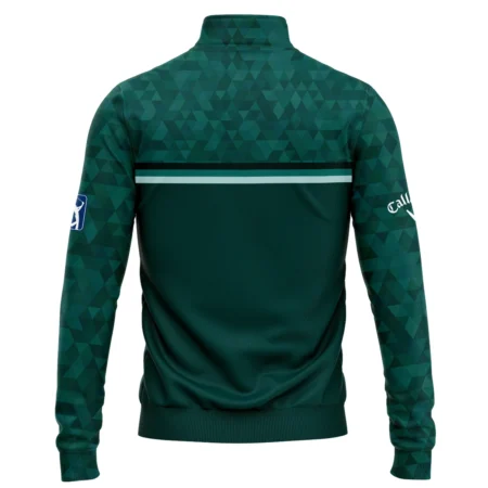 Dark Green Triangle Mosaic Pattern Masters Tournament Callaway Quarter-Zip Jacket Style Classic Quarter-Zip Jacket