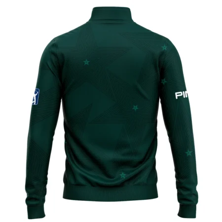 Dark Green Background Masters Tournament Ping Quarter-Zip Jacket Style Classic Quarter-Zip Jacket