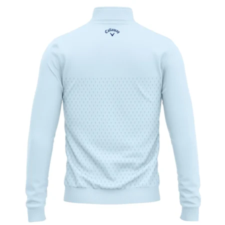 PGA Trophy Pattern Light Blue 2024 PGA Championship Valhalla Callaway Quarter-Zip Jacket Style Classic Quarter-Zip Jacket