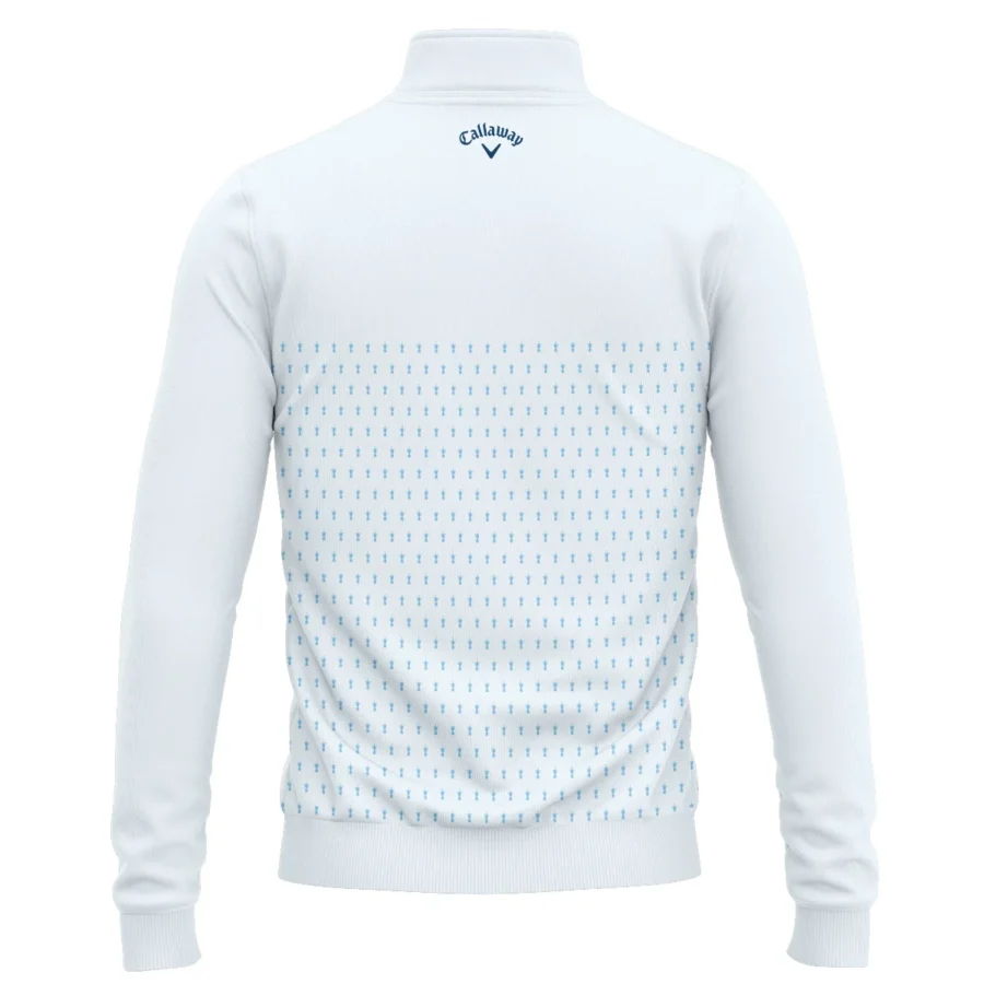 U.S Open Trophy Pattern Light Blue 124th U.S. Open Pinehurst Callaway Quarter-Zip Jacket Style Classic Quarter-Zip Jacket