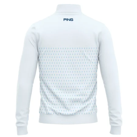 U.S Open Trophy Pattern Light Blue 124th U.S. Open Pinehurst Ping Quarter-Zip Jacket Style Classic Quarter-Zip Jacket