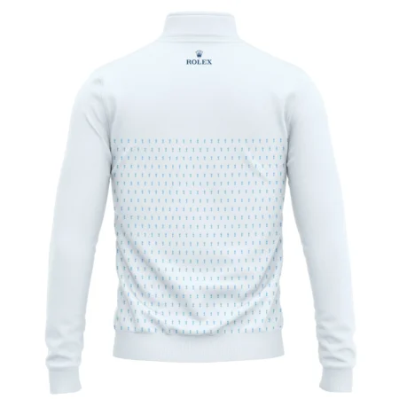 U.S Open Trophy Pattern Light Blue 124th U.S. Open Pinehurst Rolex Quarter-Zip Jacket Style Classic Quarter-Zip Jacket