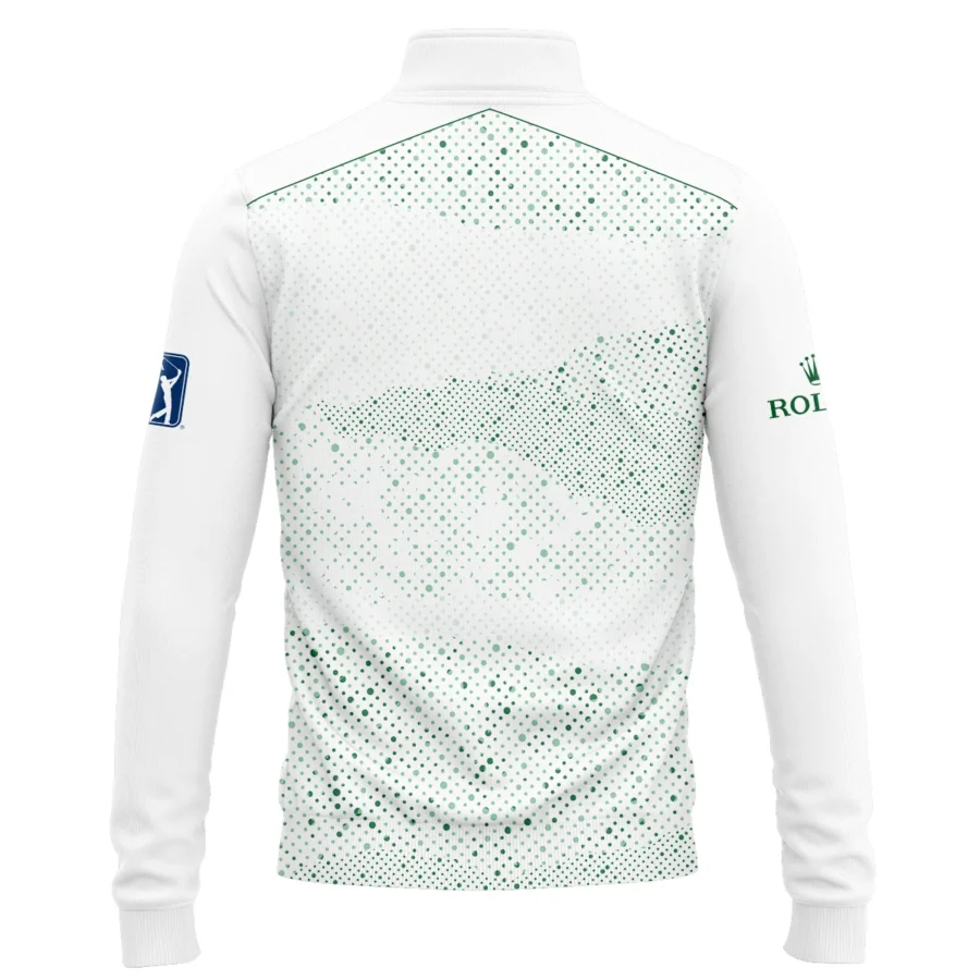 Golf Stye Classic White Mix Green Masters Tournament Rolex Quarter-Zip Jacket Style Classic Quarter-Zip Jacket