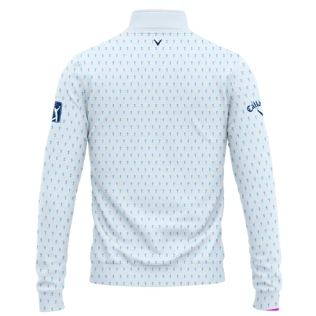 Golf Pattern Light Blue Cup 2024 PGA Championship Valhalla Callaway Quarter-Zip Jacket Style Classic Quarter-Zip Jacket