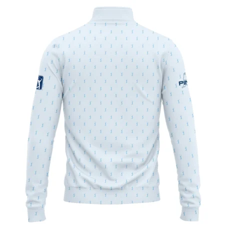 Golf Pattern Light Blue THE PLAYERS Championship Ping Quarter-Zip Jacket Style Classic Quarter-Zip Jacket