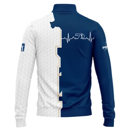 Golf Heart Beat Navy Blue THE PLAYERS Championship Ping Quarter-Zip Jacket Style Classic Quarter-Zip Jacket