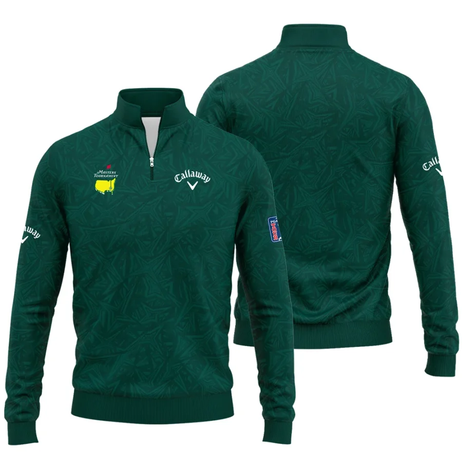 Stars Dark Green Abstract Sport Masters Tournament Callaway Quarter-Zip Jacket Style Classic Quarter-Zip Jacket