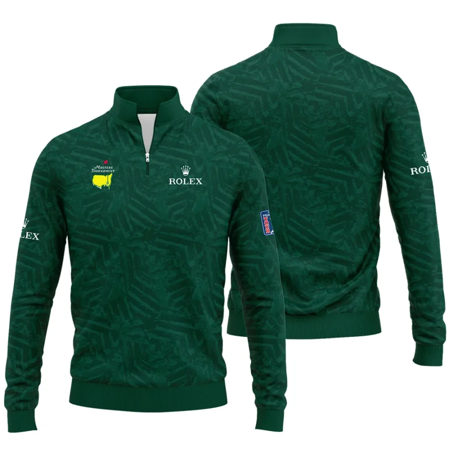 Rolex Masters Tournament Green Stratches Seamless Pattern Quarter-Zip Jacket Style Classic Quarter-Zip Jacket