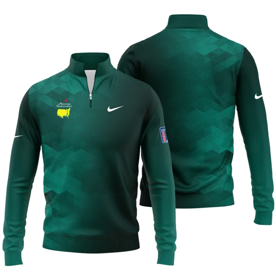 Nike Golf Sport Dark Green Gradient Abstract Background Masters Tournament Quarter-Zip Jacket Style Classic Quarter-Zip Jacket