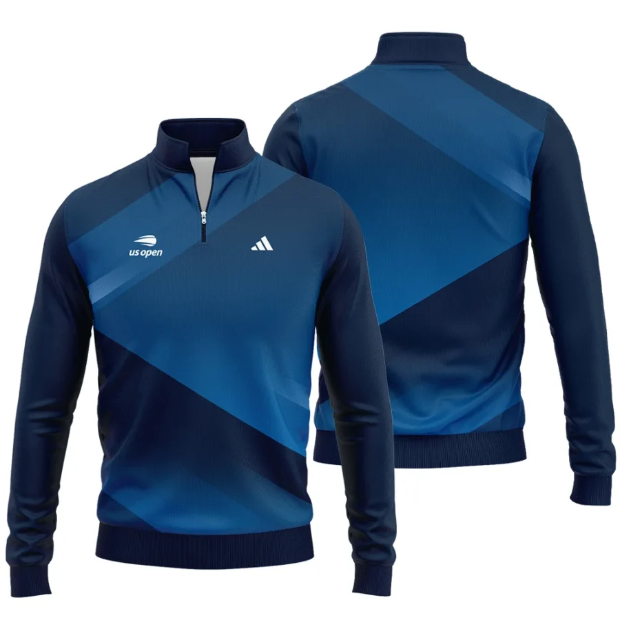 US Open Tennis Champions Dark Blue Background Adidas Quarter-Zip Jacket Style Classic Quarter-Zip Jacket