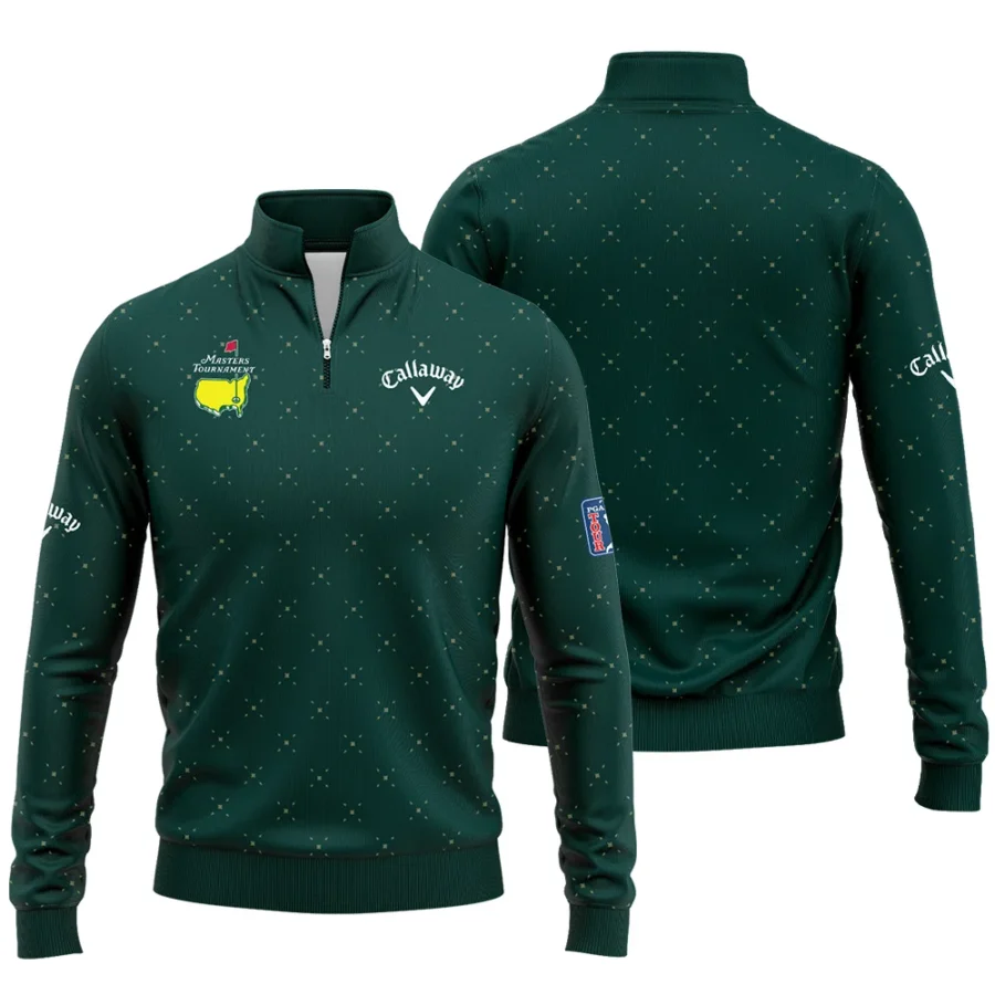 Diamond Shapes With Geometric Pattern Masters Tournament Callaway Quarter-Zip Jacket Style Classic Quarter-Zip Jacket