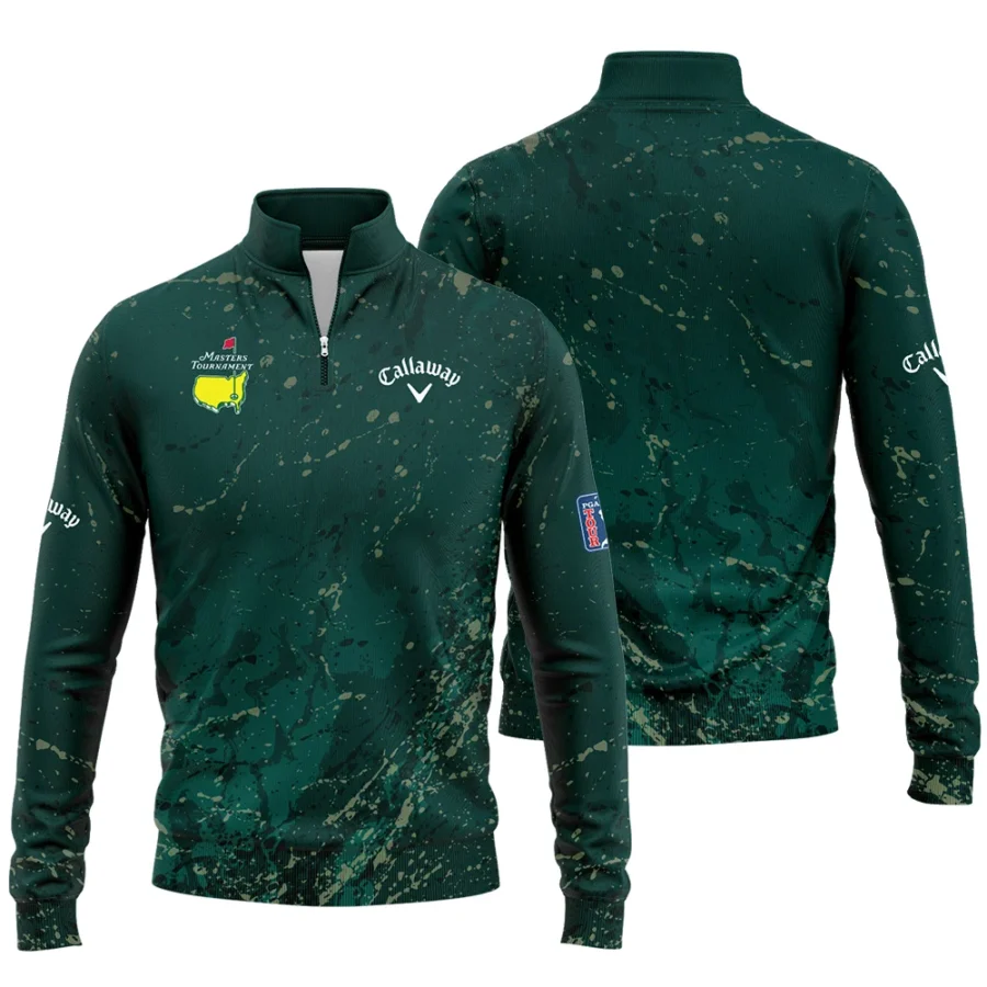 Old Cracked Texture With Gold Splash Paint Masters Tournament Callaway Quarter-Zip Jacket Style Classic Quarter-Zip Jacket