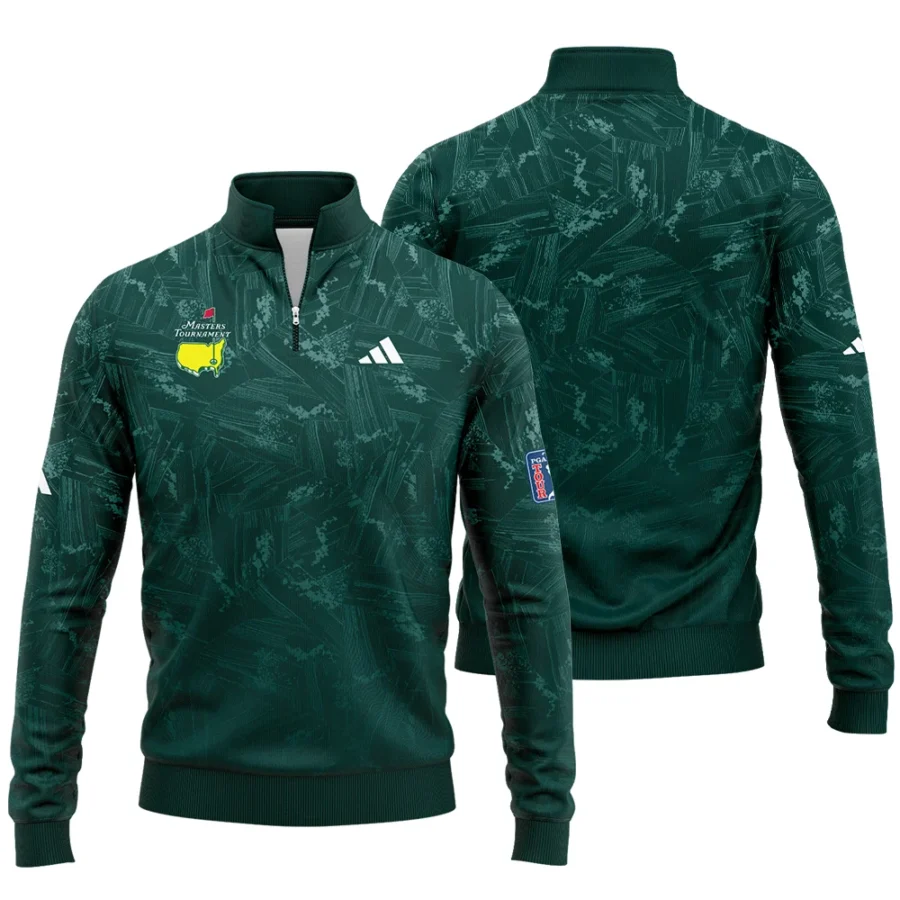 Dark Green Background Masters Tournament Adidas Quarter-Zip Jacket Style Classic Quarter-Zip Jacket