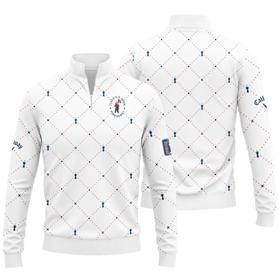 Argyle Pattern With Cup 124th U.S. Open Pinehurst Callaway Quarter-Zip Jacket Style Classic Quarter-Zip Jacket