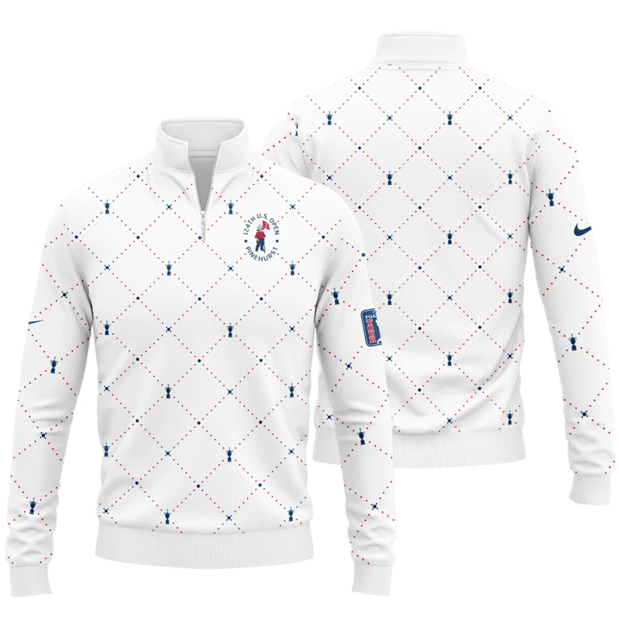 Argyle Pattern With Cup 124th U.S. Open Pinehurst Nike Quarter-Zip Jacket Style Classic Quarter-Zip Jacket