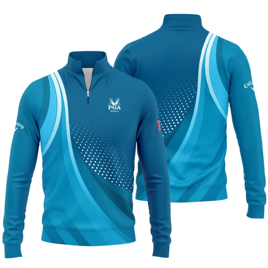 Golf Love Sport Color Blue 2024 PGA Championship Valhalla Callaway Quarter-Zip Jacket Style Classic Quarter-Zip Jacket