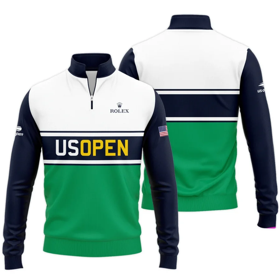 Tennis Love Sport Mix Color US Open Tennis Champions Rolex Quarter-Zip Jacket Style Classic Quarter-Zip Jacket