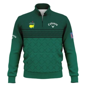 Dark Green Pattern Sublimation Sport Masters Tournament Ping Style Classic Quarter Zipped Sweatshirt