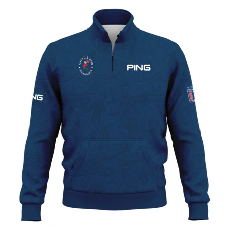 Ping 124th U.S. Open Pinehurst Stars Gradient Pattern Dark Blue Style Classic Quarter Zipped Sweatshirt