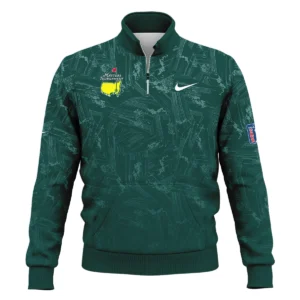 Dark Green Background Masters Tournament Nike Style Classic, Short Sleeve Polo Shirts Quarter-Zip Casual Slim Fit Mock Neck Basic