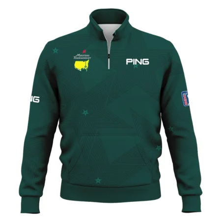 Dark Green Background Masters Tournament Ping Style Classic Quarter Zipped Sweatshirt