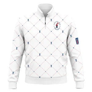 Argyle Pattern With Cup 124th U.S. Open Pinehurst Nike Style Classic, Short Sleeve Polo Shirts Quarter-Zip Casual Slim Fit Mock Neck Basic