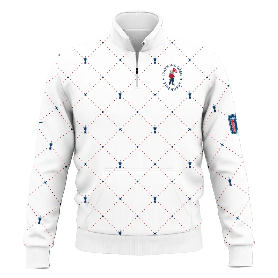 Argyle Pattern With Cup 124th U.S. Open Pinehurst Nike Style Classic Quarter Zipped Sweatshirt