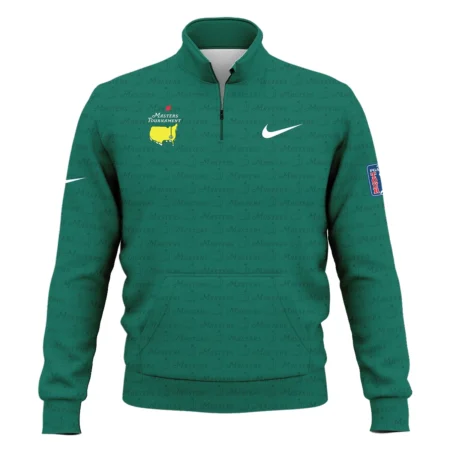 Golf Pattern Cup White Mix Green Masters Tournament Nike Style Classic Quarter Zipped Sweatshirt