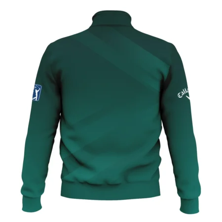 Masters Tournament Dark Green Gradient Golf Sport Callaway Style Classic Quarter Zipped Sweatshirt